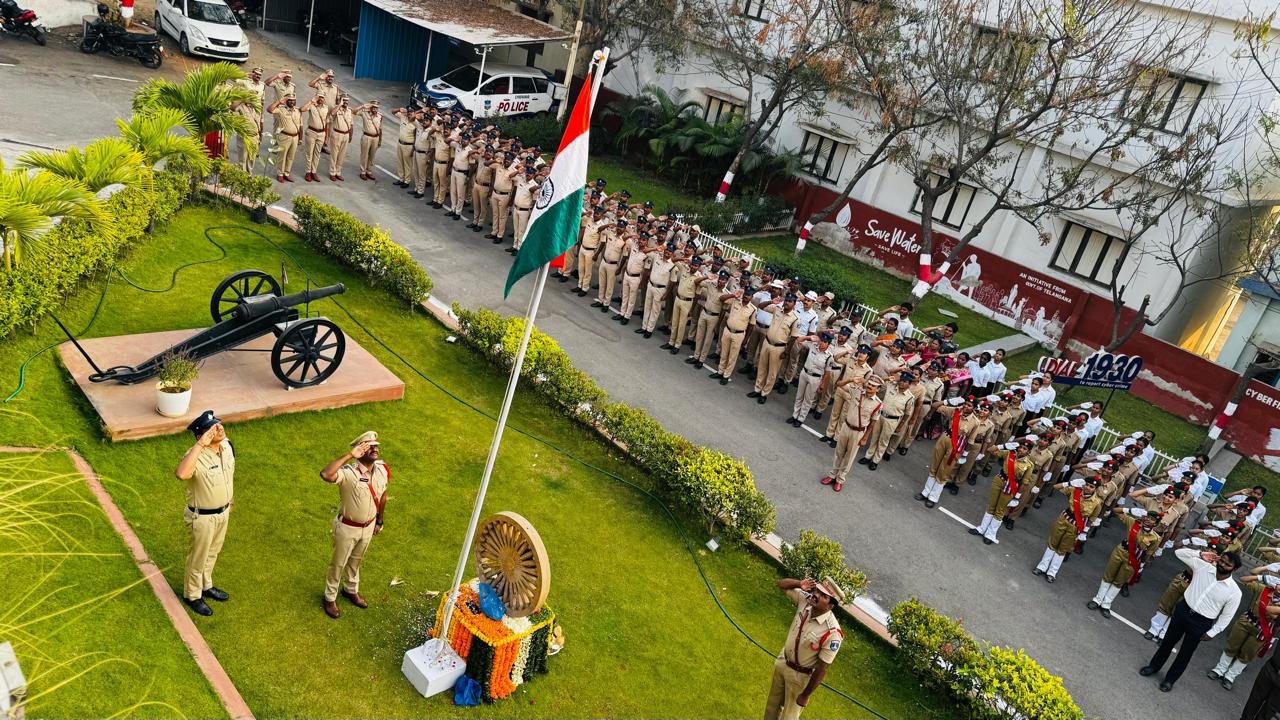 Cadets lining up during an official inspection